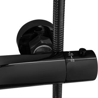 REA Lungo Sprchová sada s termostatem Black Metallic REA-P8763