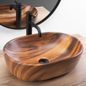 REA Amelia Wood Matt umyvadlo na desku  REA-U5060