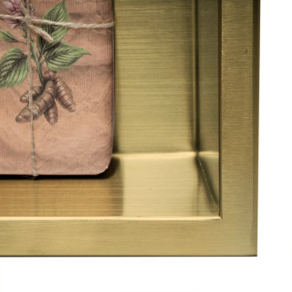 bathroom shelf 30x60 gold brush