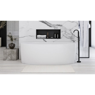 bathroom shelf 30x60 black matt