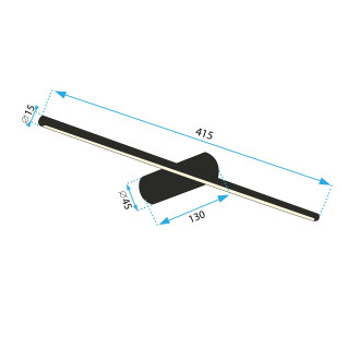 REA Nástěnné svítidlo LEd 40cm černá OSW-02431