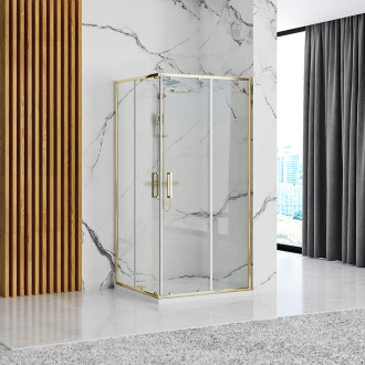 Rea Sprchový kout REA PUNTO 80x100 Gold KPL-K2442