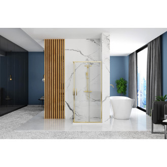 Rea Sprchový kout REA PUNTO 80x100 Gold KPL-K2442