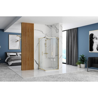 Rea Sprchový kout REA PUNTO 80x100 Gold KPL-K2442