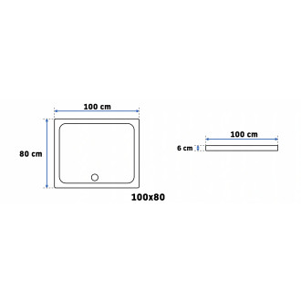 Rea Sprchový kout REA PUNTO 80x100 Gold KPL-K2442