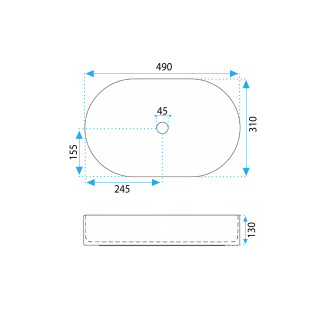 REA Vanda umyvadlo na desku REA-U0603