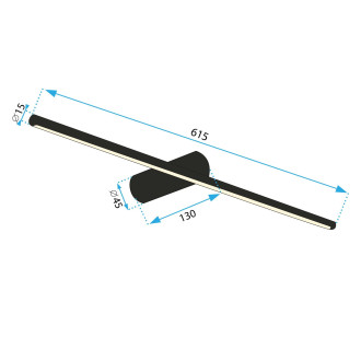 REA Nástěnné svítidlo LED 60cm stará zlatá OSW-02438