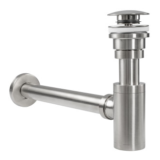REA Sifon Click-clack INOX broušený nikl REA-A4400
