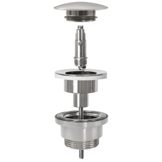 REA Sifon Click-clack INOX broušený nikl REA-A4400
