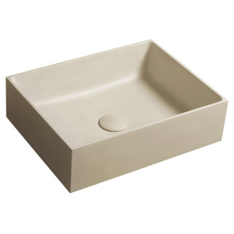 FORMIGO betonové umyvadlo na desku, 47,5x36,5cm, žlutá FG122