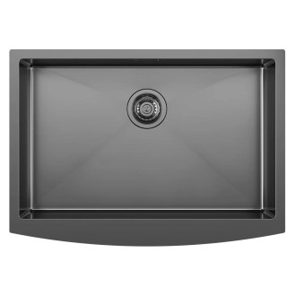 ZENITH nerezový dřez 70x50cm, gun metal ZN7050B