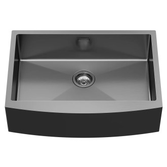 ZENITH nerezový dřez 70x50cm, gun metal ZN7050B