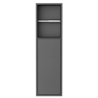 INSERTA  držák toaletního papíru do obkladu, 600x170mm, nerez, gun metal 1301-60B 56532