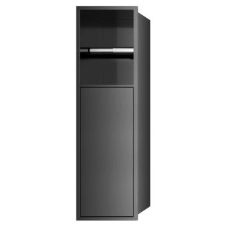 INSERTA zapuštěný držák toaletního papíru do obkladu, 600x170mm, nerez, gun metal 1301-60B