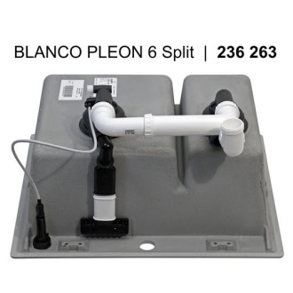 Blanco PLEON 6 Split InFino Silgranit černá s excentrem