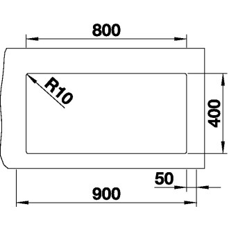 Blanco SUBLINE 800-U dřez pod desku černá granit 526 005