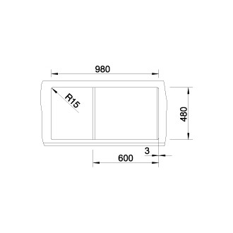 Blanco METRA XL 6 S dřez vestavný černá granit 525 931