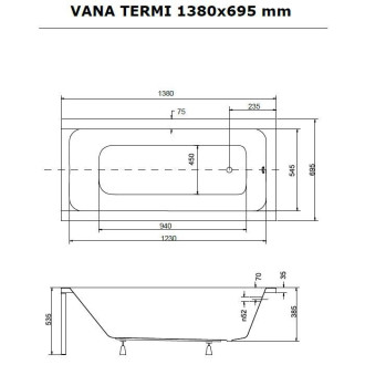 Obdélníková vana TERMI