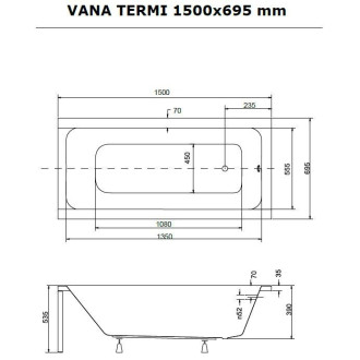 Obdélníková vana TERMI