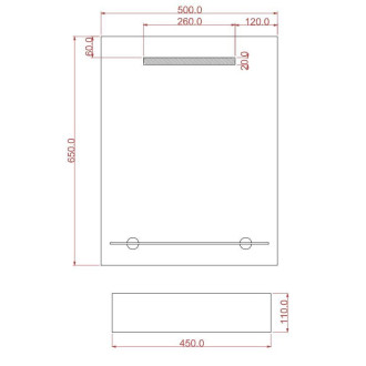 Zrcadlo s LED osvětlením LINEA NEW II