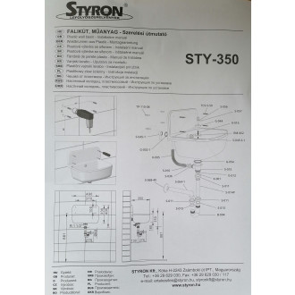 Plastová výlevka STY 350 s roštem STY 351