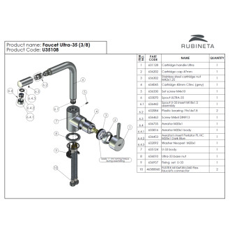 baterie Ultra U-35 dřezová OLBAU35
