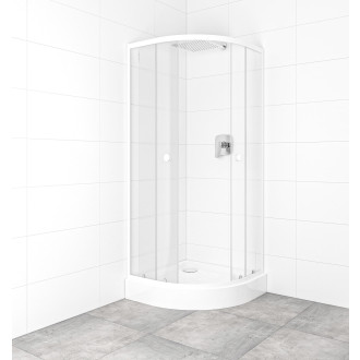Set sprchového koutu a vaničky, čtvrtkruh 80x80 cm Multi Basic SIKOBKMUS80CH0