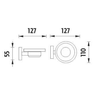 Nimco Unix nerez UNM 13059W-10 Mýdlenka skleněná
