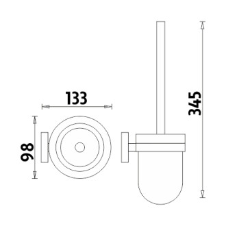 Nimco Unix nerez UNM 13094WN-10 Toaletni WC kartáč, skleněný