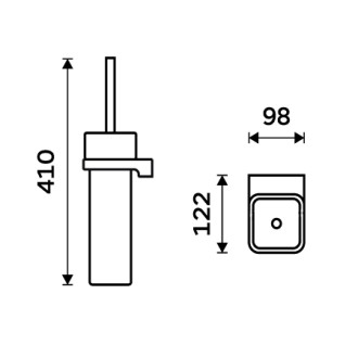 Nimco Nimco Maya MA 29094K-26 Toaletní WC kartáč MA 29094K-26