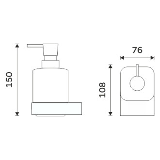 Nimco Nikau NK 30031C-26 Dávkovač tekutého mýdla, pumpička plast