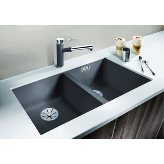 Blanco SUBLINE 350/350-U, dřez pod desku, bez odtokové sady tartufo silgranit 527833
