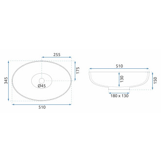 Rea Umyvadlo na desku REA Nicole Transparent REA-U4701