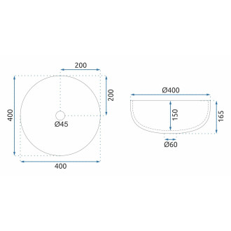 REA Sue umyvadlo na desku, transparent  REA-U4702