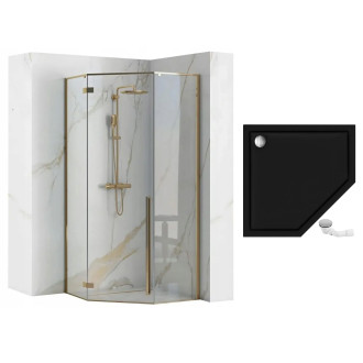 Rea Sprchový kout Diamond L.Gold 90x90 REA-K4904