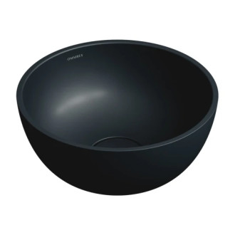 Omnires SHELL umyvadlo M+, 35 cm, matná černá láva SHELL350UNBLV