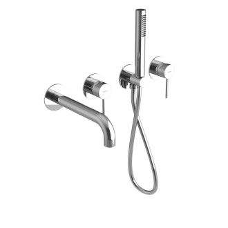 ULTRAMIX podomítková vanová baterie s hubicí a ruční sprchou, 2 výstupy, chrom UT093