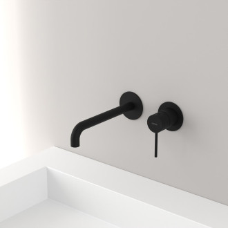 ULTRAMIX podomítková dvouprvková umyvadlová baterie, hubice 20cm, černá mat UT018B
