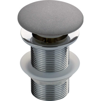 Deante výpusť click-clack pro umyvadlo bez přepadu, šedá metalíza, NHC_S12A