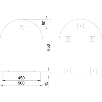 ORMES - zrcadlo s osvětlením 500 x 650 mm (š x v) OLNZORM
