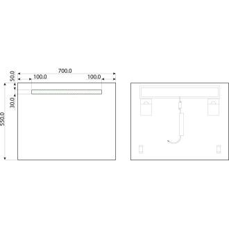 HOUX - zrcadlo s LED osvětlením 700 x 550 mm (š x v) OLNZHOU70