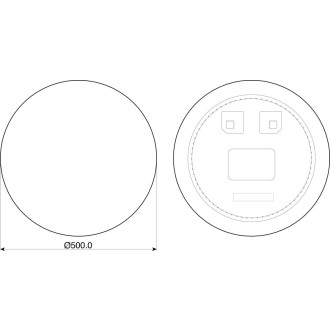 MULCENT - zrcadlo LED s osvětlením pr. 500 mm OLNZMUL
