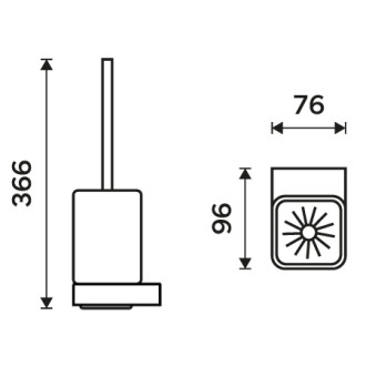 Nimco Nikau NK 30094CN-26 Toaletní WC kartáč