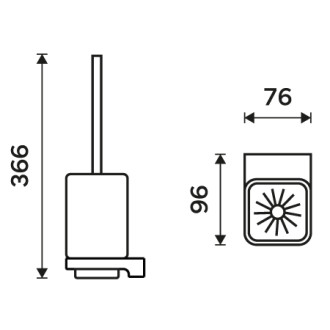 Nimco Maya černá MAC 29094CN-90 Toaletní WC kartáč