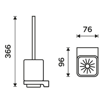 Nimco Maya černá MAC 29094KN-90 Toaletní WC kartáč