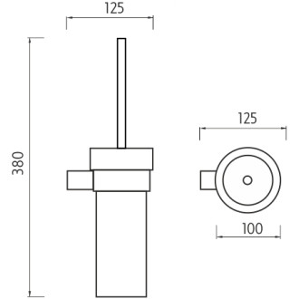 Nimco Nava NA 28094W Toaletní WC kartáč