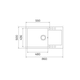Teka Dřez Clivo 60 B-TQ 1B 1D OB, granit 115350005
