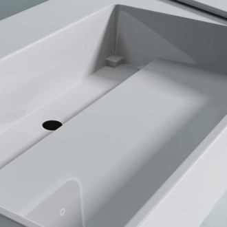 REA Archi umyvadlo na desku - konglomerát, 90cm, bílá matná  REA-U4301