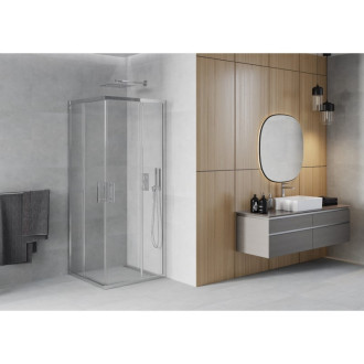 MEXEN RIO sprchový kout čtverec 80x80x190 cm 5mm chrom-čiré 860-080-080-01-00