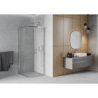 MEXEN RIO sprchový kout čtverec 80x80x190 cm 5mm chrom-čiré 860-080-080-01-00